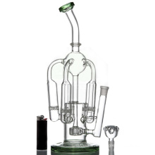 Grüne Dankstop Chandelier Recycler Shisha Glas Rauchen Wasserpfeife (ES-GB-521)